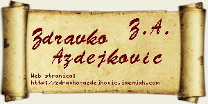 Zdravko Azdejković vizit kartica